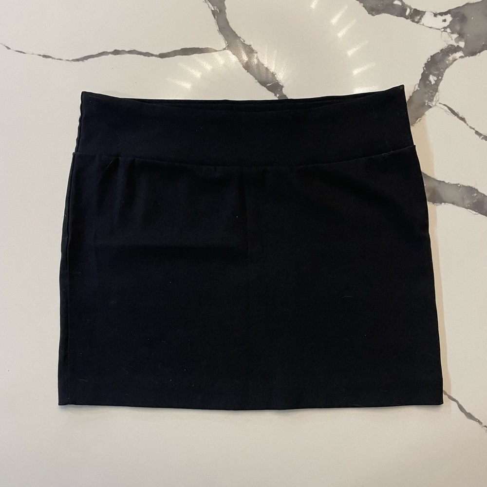Black mini skirt